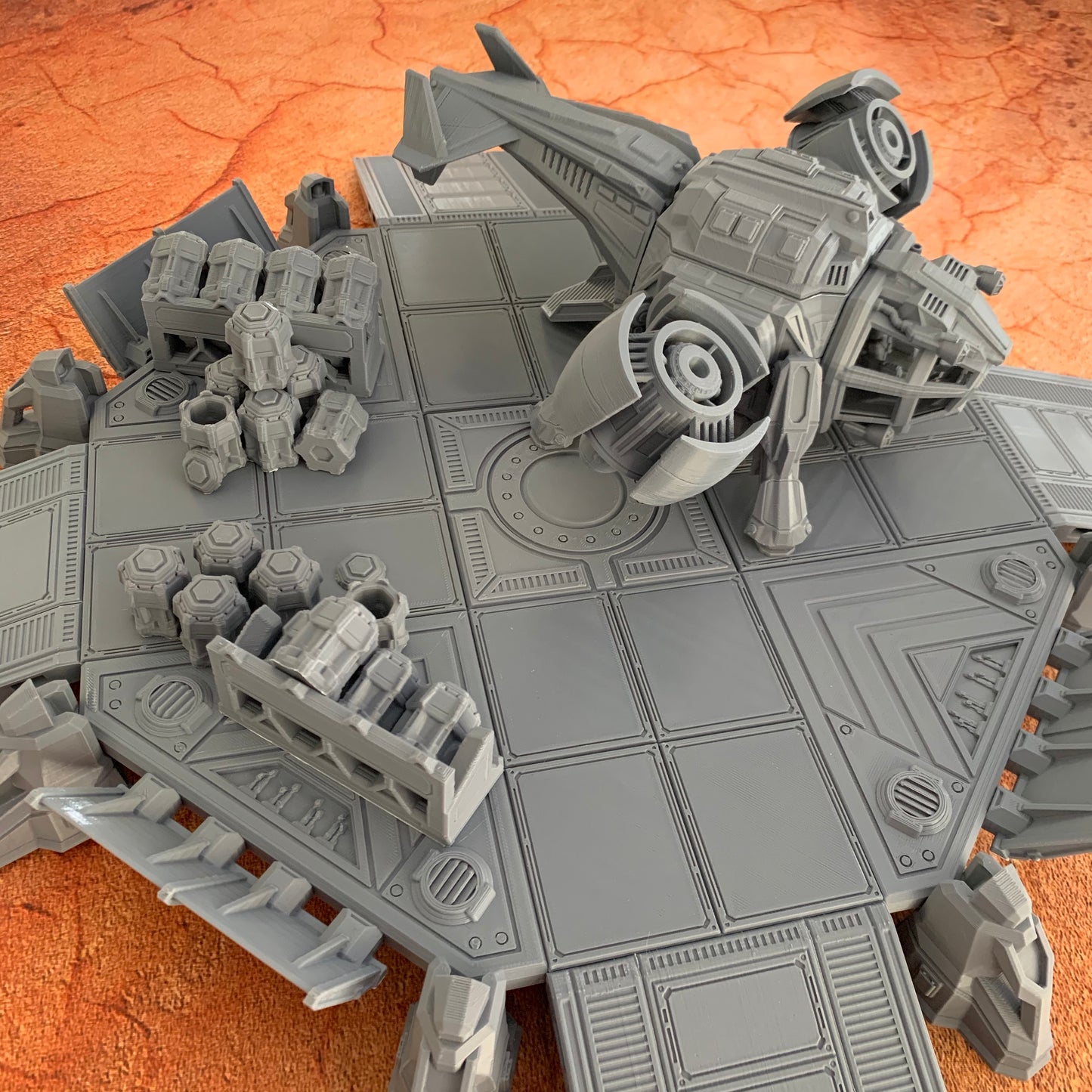 Sci-Fi Landing Pad and Dropship Bundle